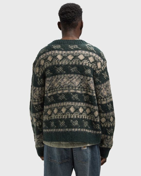 pattern check cardigan