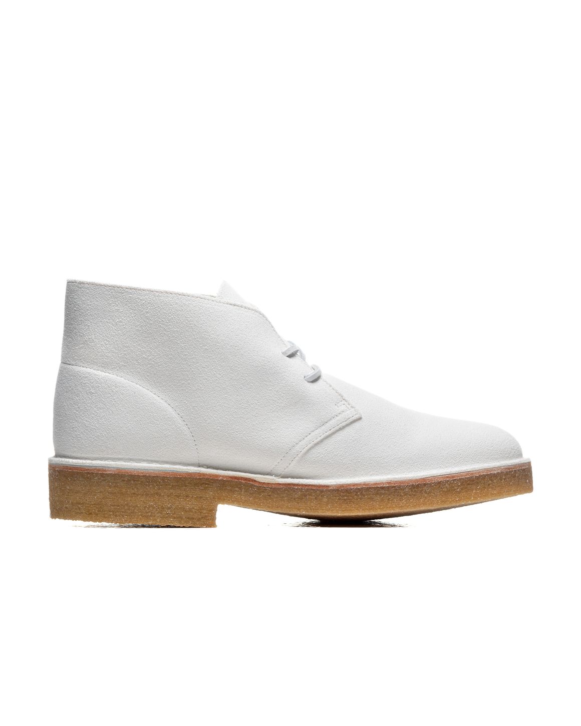 White clarks desert boots sales