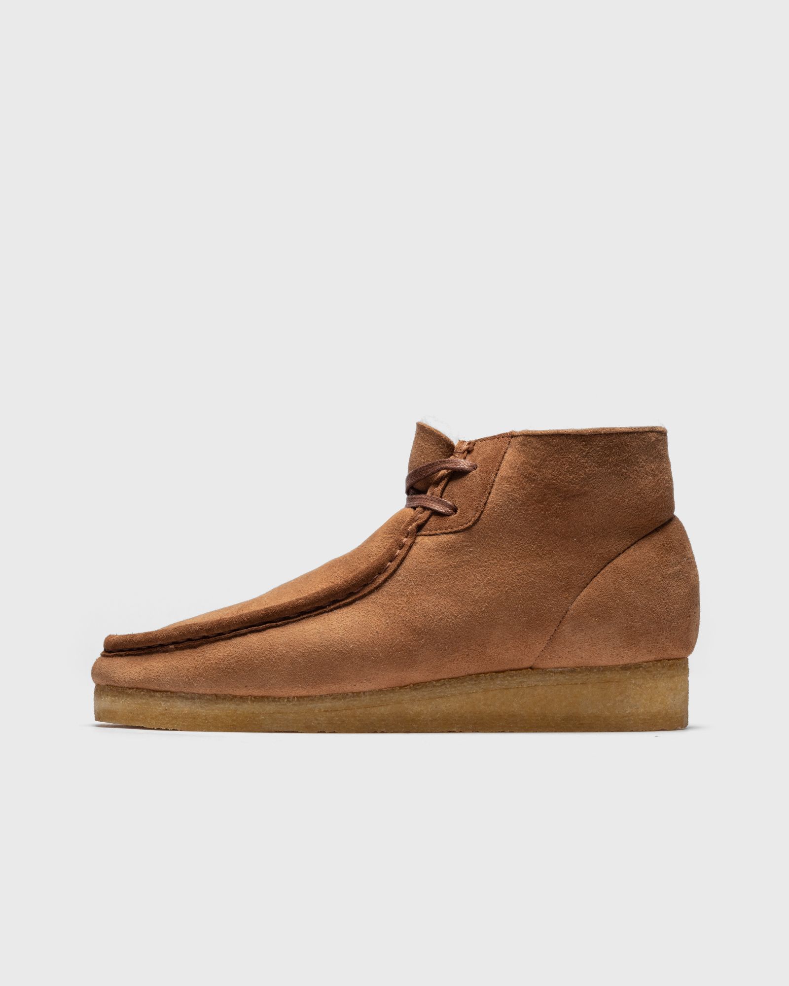 Wallabee Boot. Tan WLined Lea