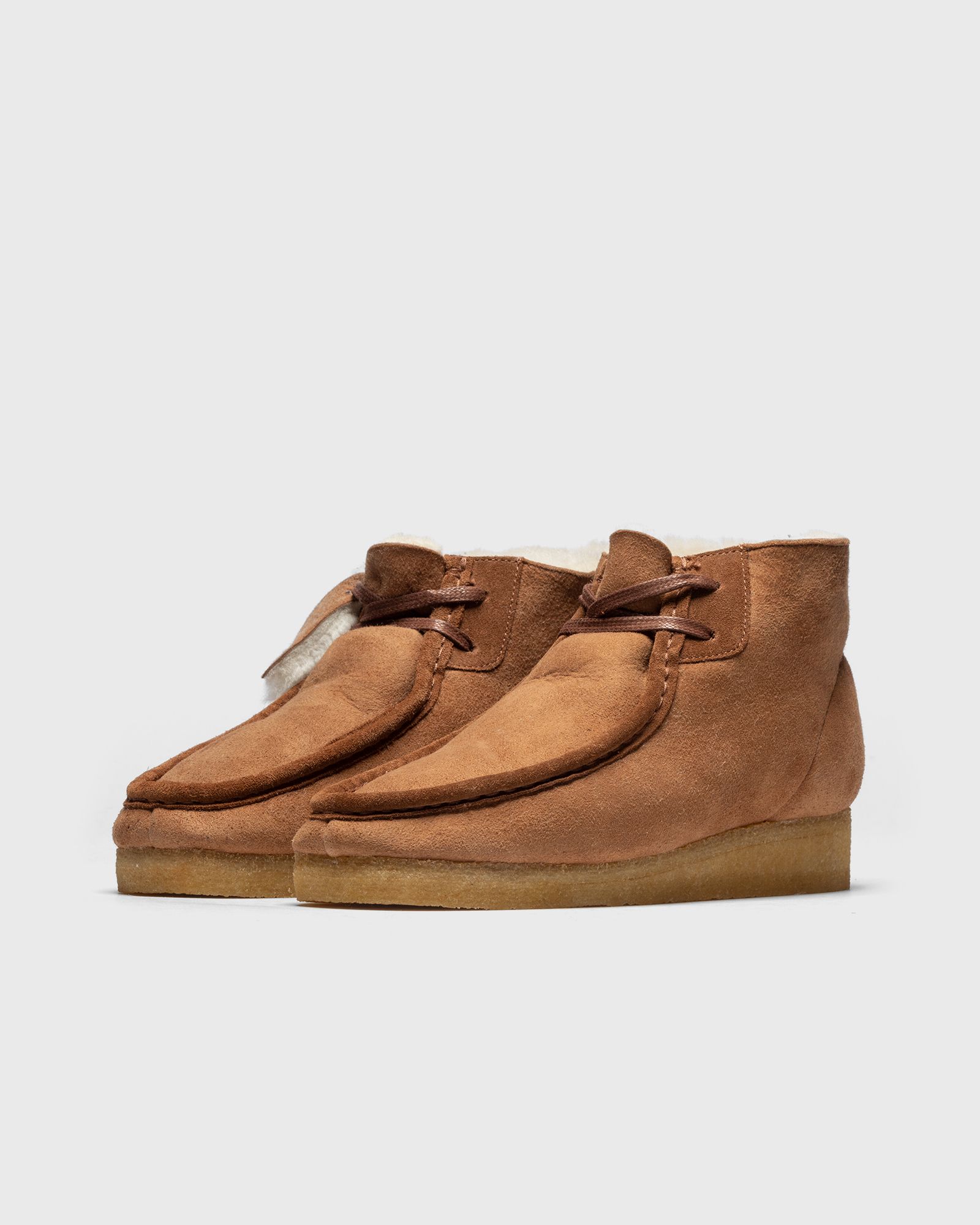 Wallabee Boot. Tan WLined Lea