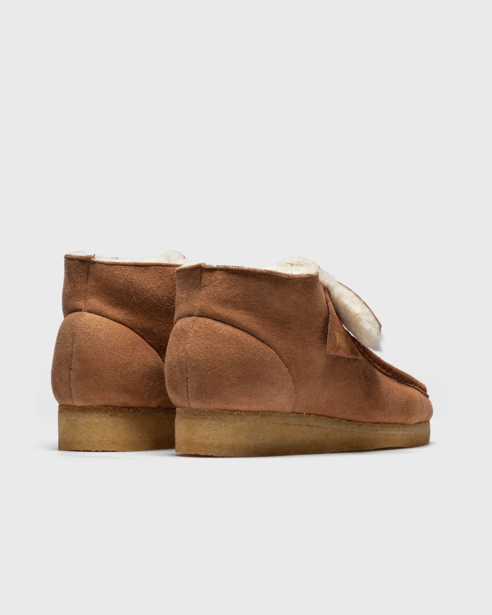 Wallabee Boot. Tan WLined Lea