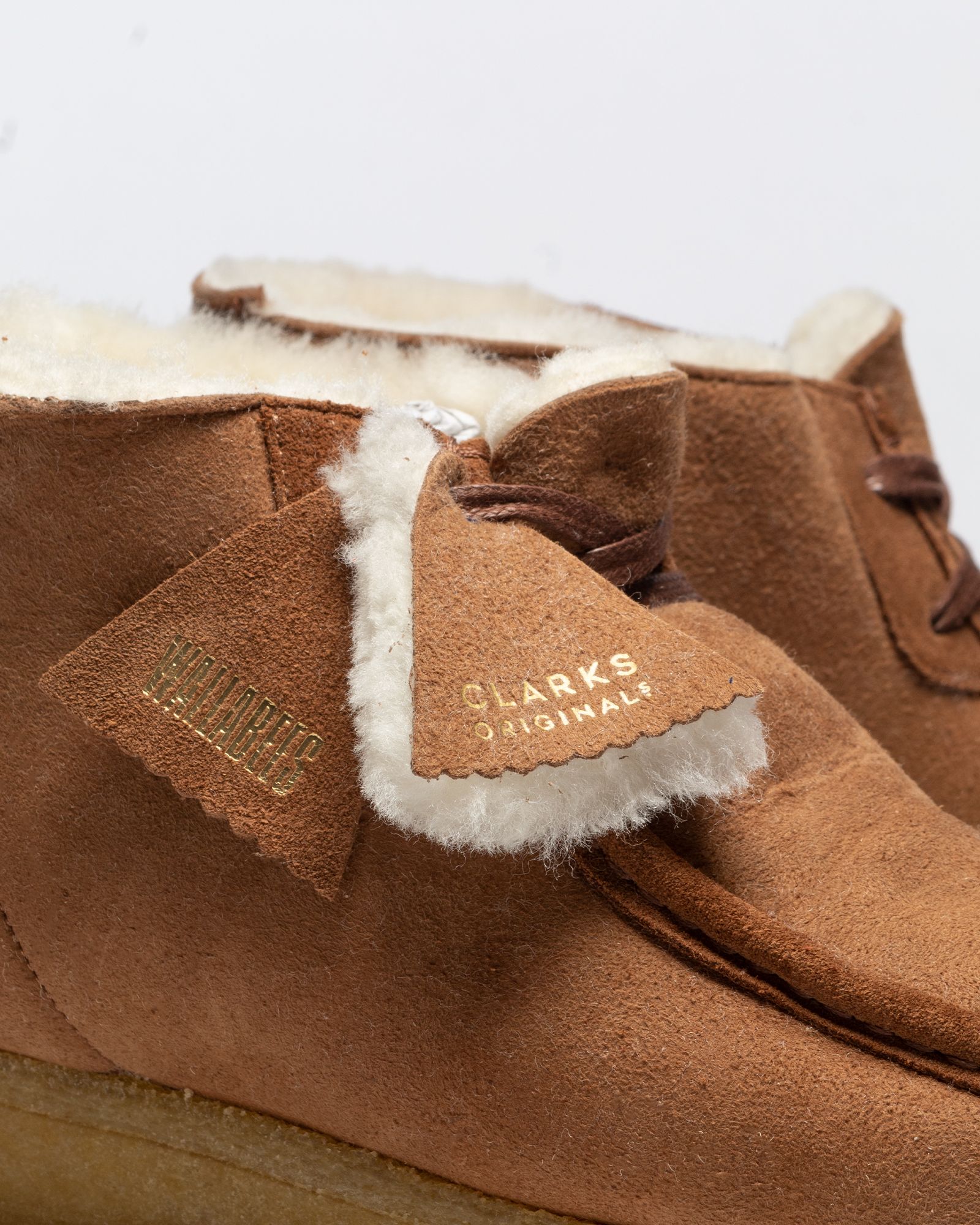 Wallabee Boot. Tan WLined Lea