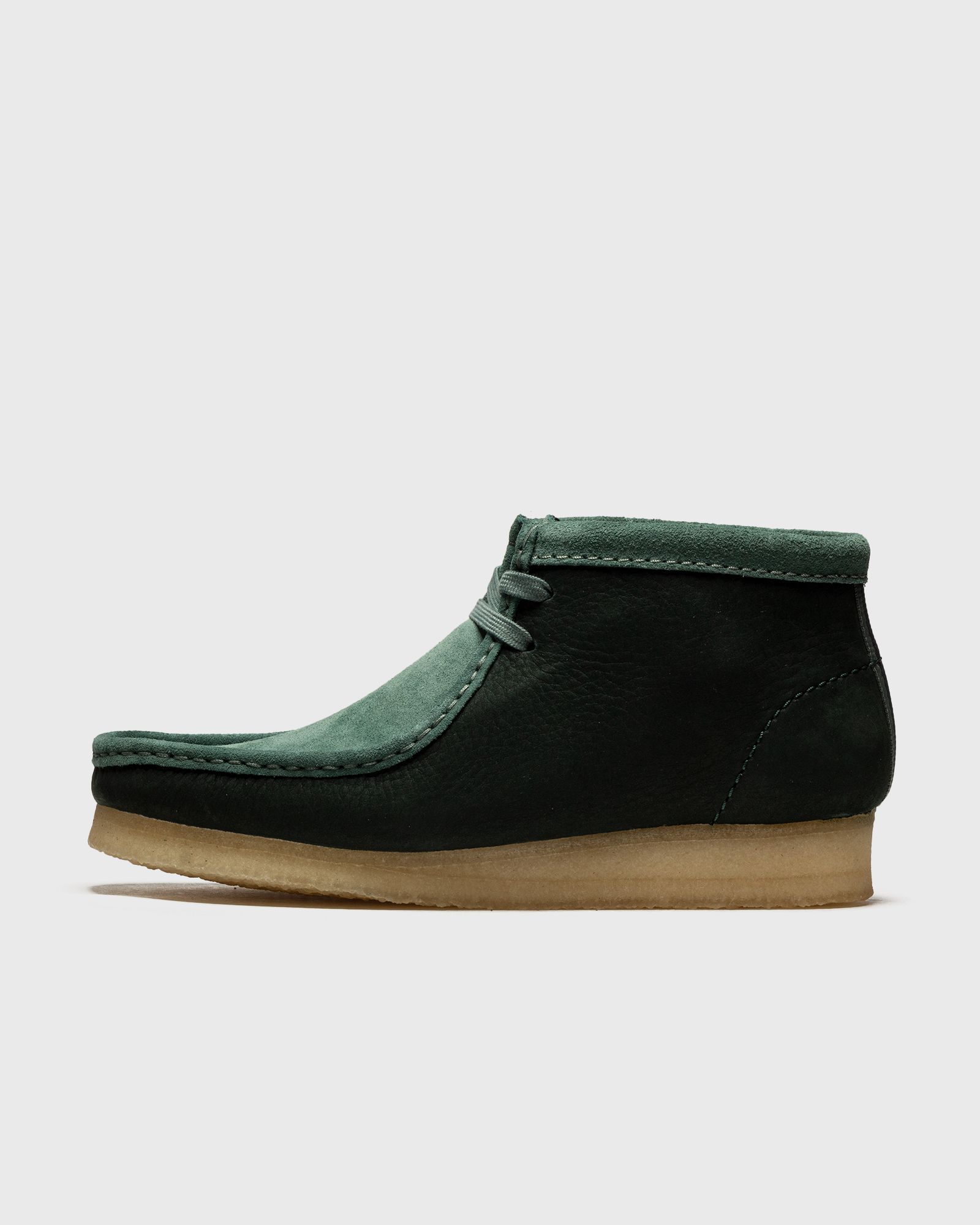 Wallabee Boot. Teal Combi