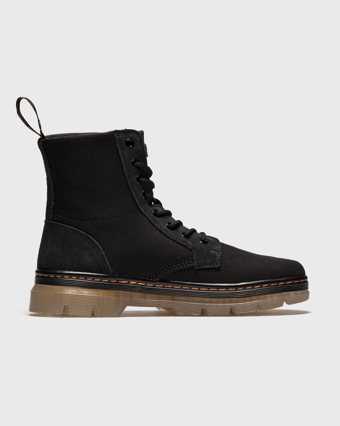 Dr.Martens COMBS II Black Canvas Hi Suede Black | BSTN Store