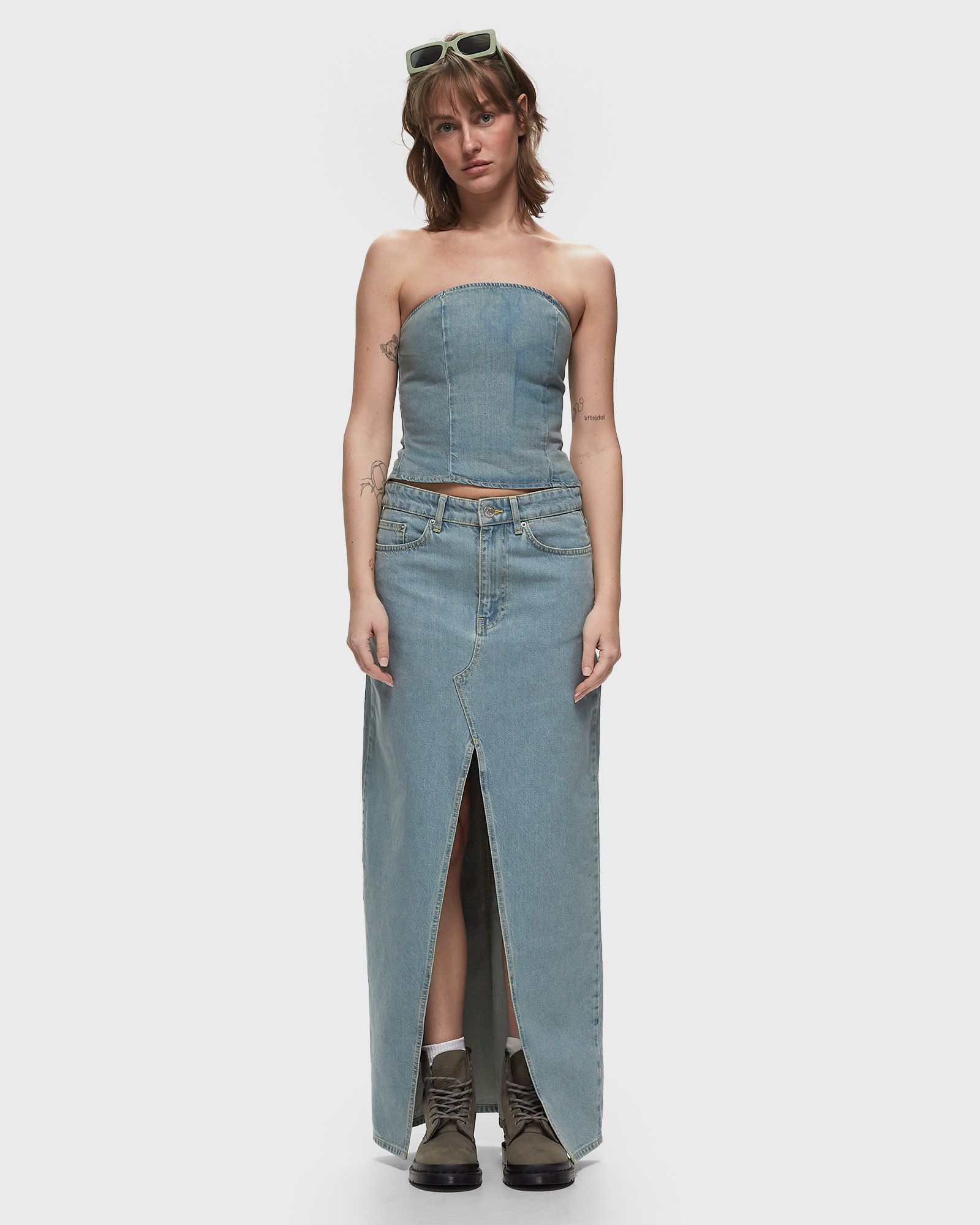 Monica Deconstructed Blue 6 Top