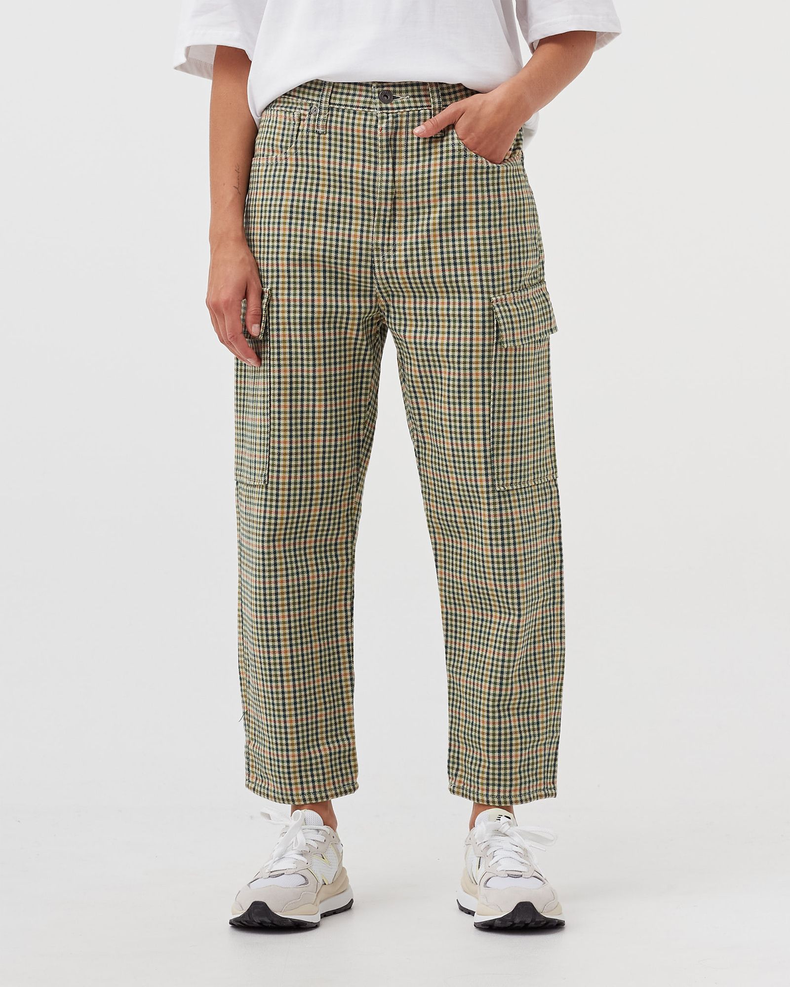 WMNS LEVI'S MADE & CRAFTED BARREL NAVIGATOR PLAID PANTS