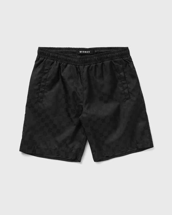 Black Monogram nylon shorts
