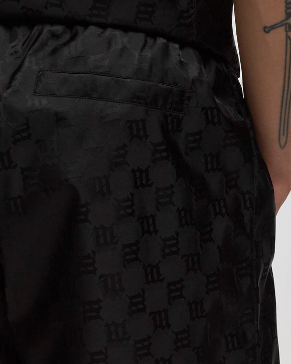Black Monogram nylon shorts