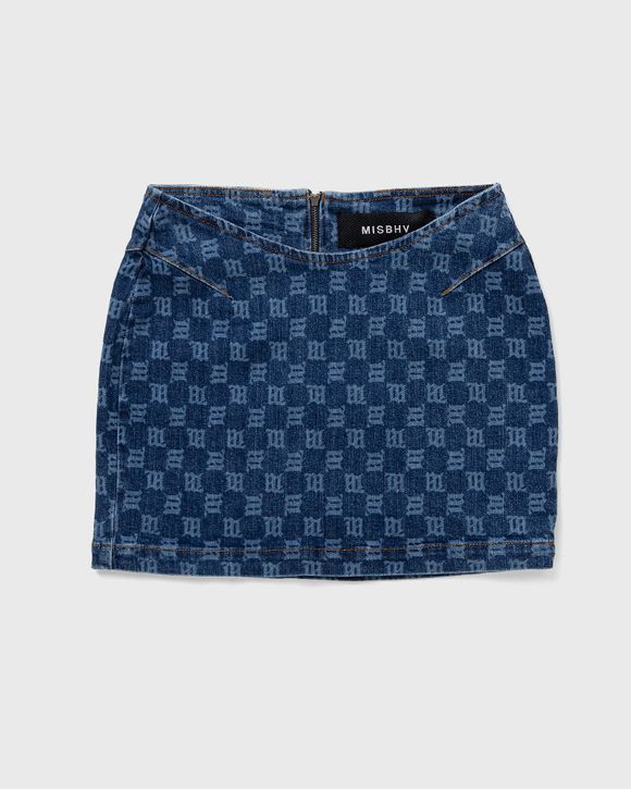 Misbhv Monogram-Print Mini Denim Shorts - ShopStyle