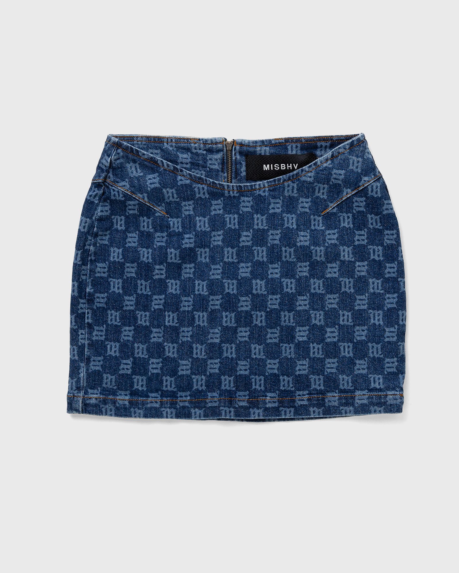 DENIM MONOGRAM MINI SKIRT