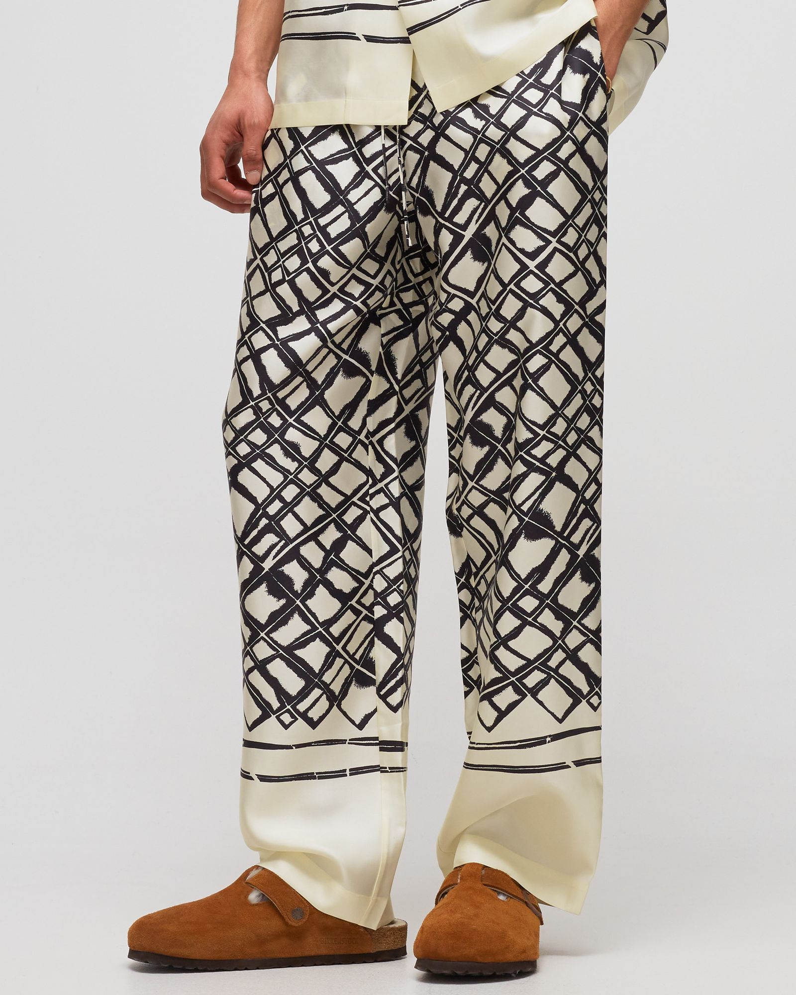Unisex silk labyrinth pants