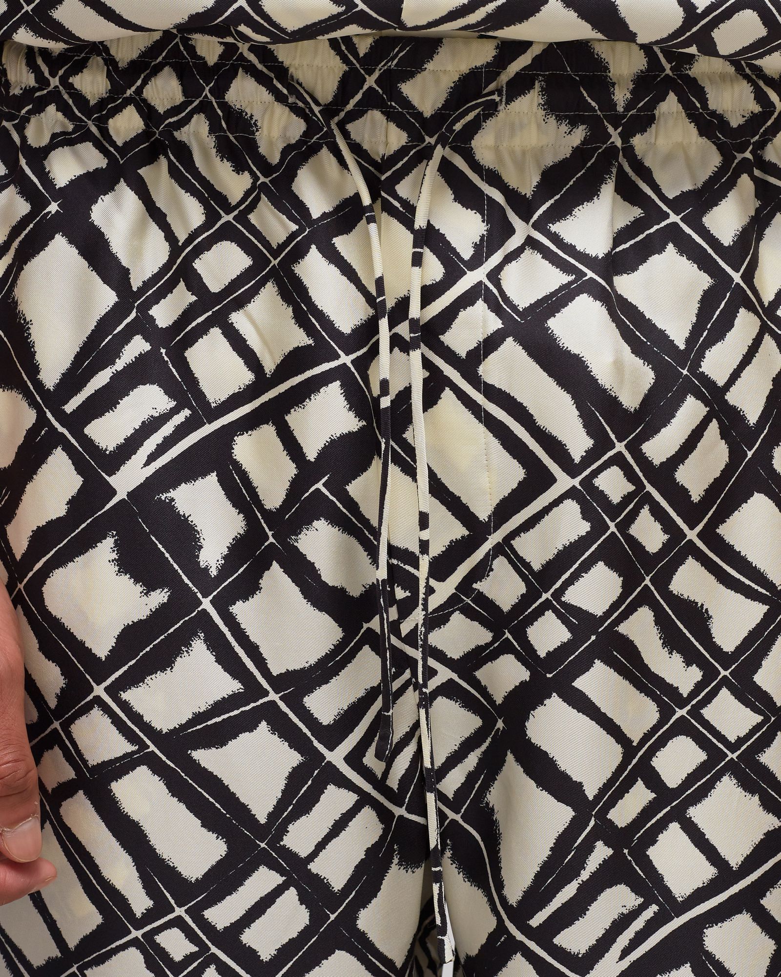 Unisex silk labyrinth pants