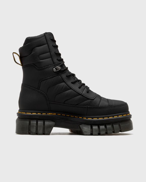 Dr Martens★AUDRICK LUCIDO 8i★厚底★BLACK Dr.Martens Audrick 8i Boot Black Rubberised Leather+Warm