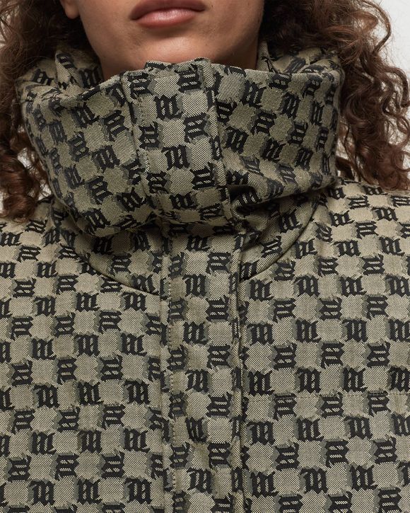 Louis Vuitton Monogram Jacquard Puffer Wrap Coat BLACK. Size 36
