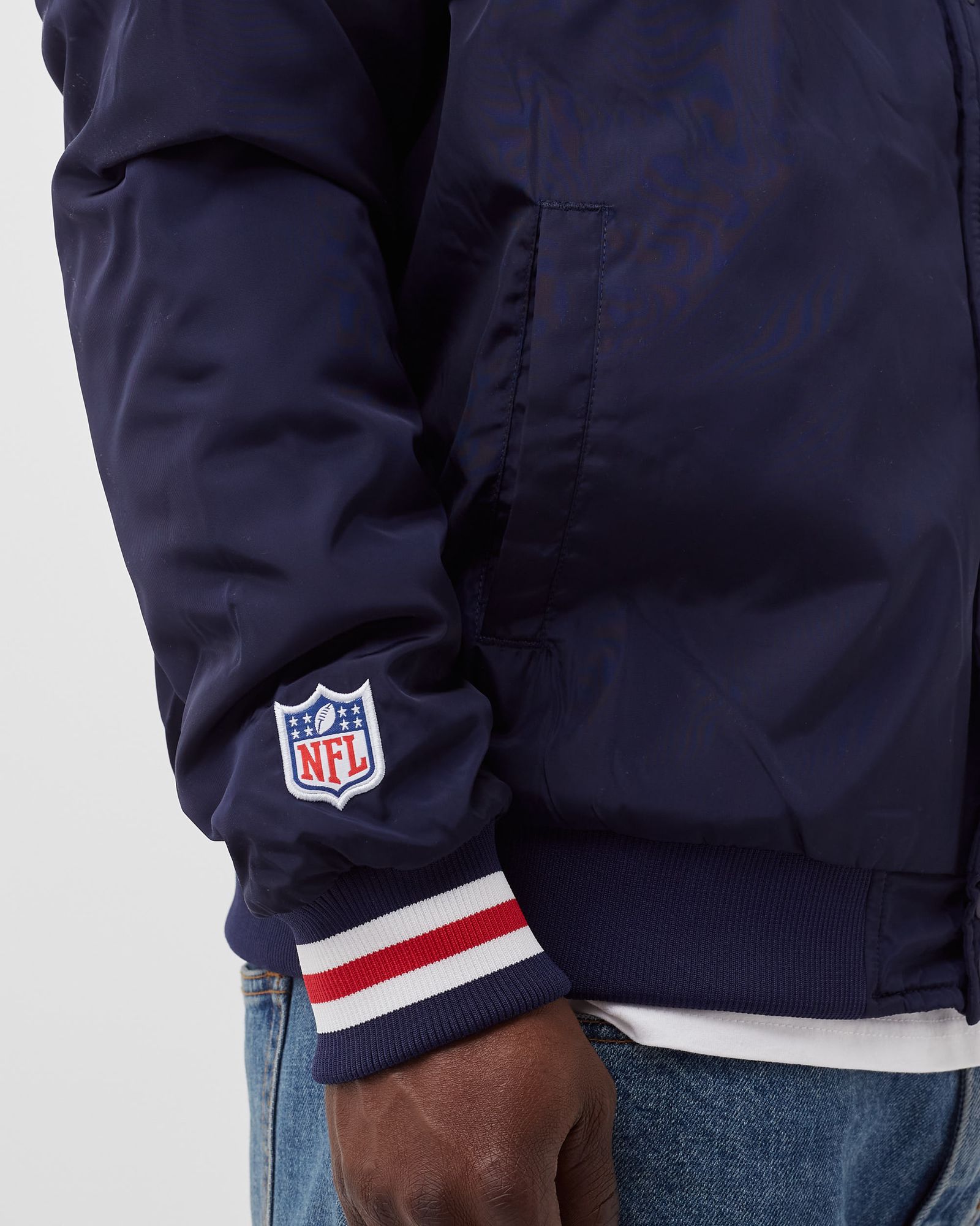 NFL Shield Football SATEEN Hooded College Jacket