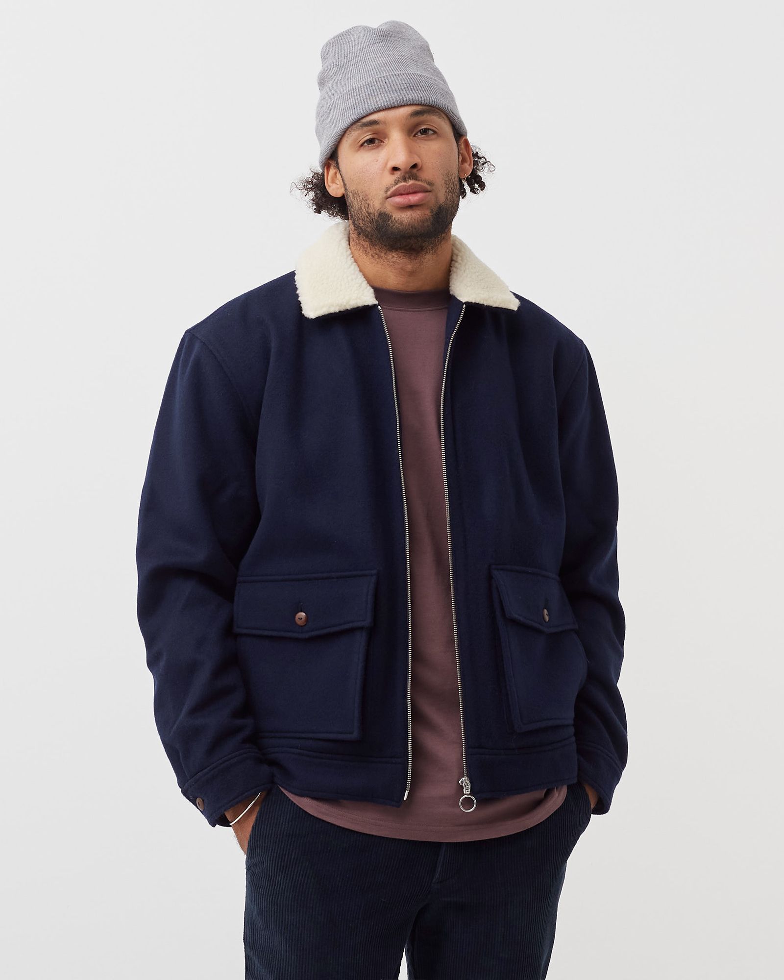 WOOL SHEARLING JACKET