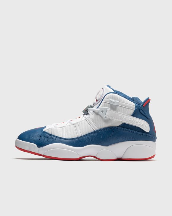 Jordan 6 red white hot sale blue