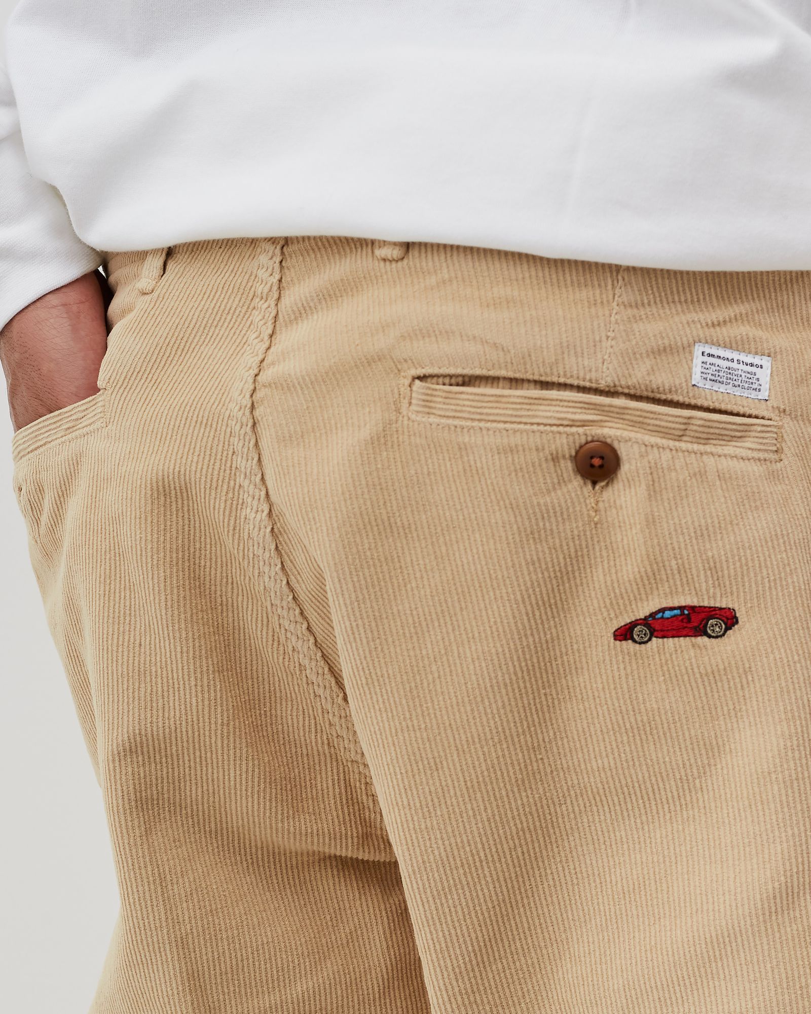 EMBROIDERY CORD PANTS