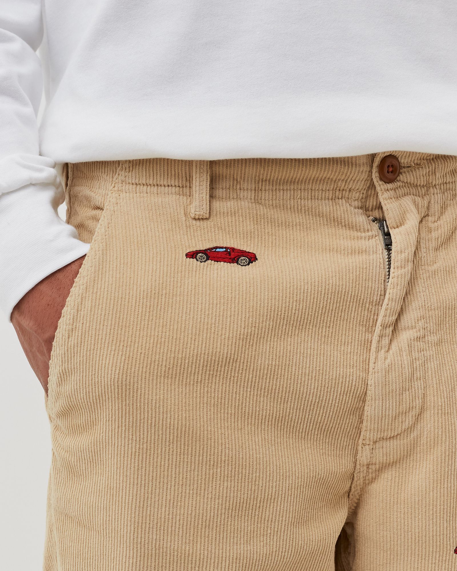 EMBROIDERY CORD PANTS