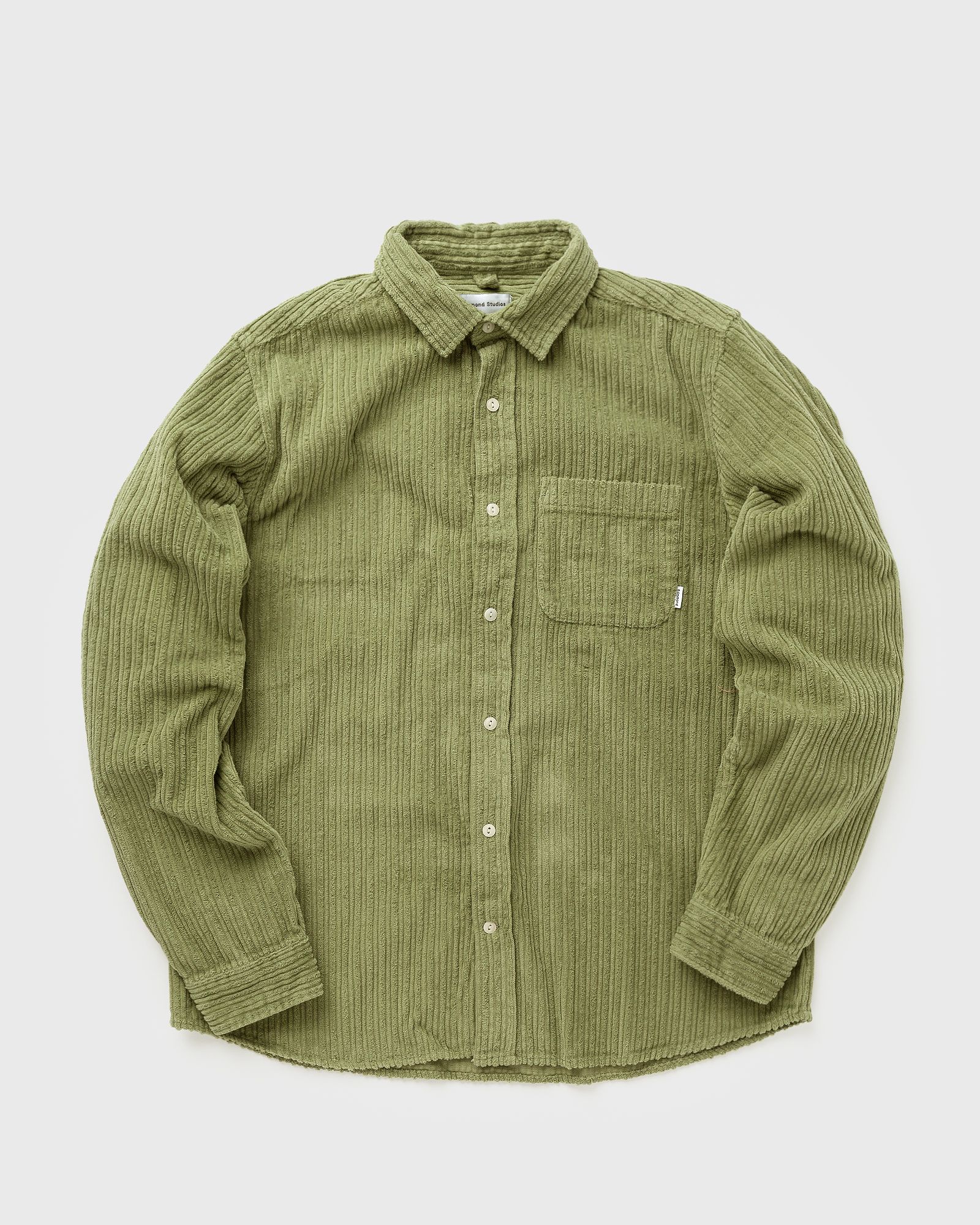 Edmmond Studios - french cord shirt men longsleeves green in größe:m