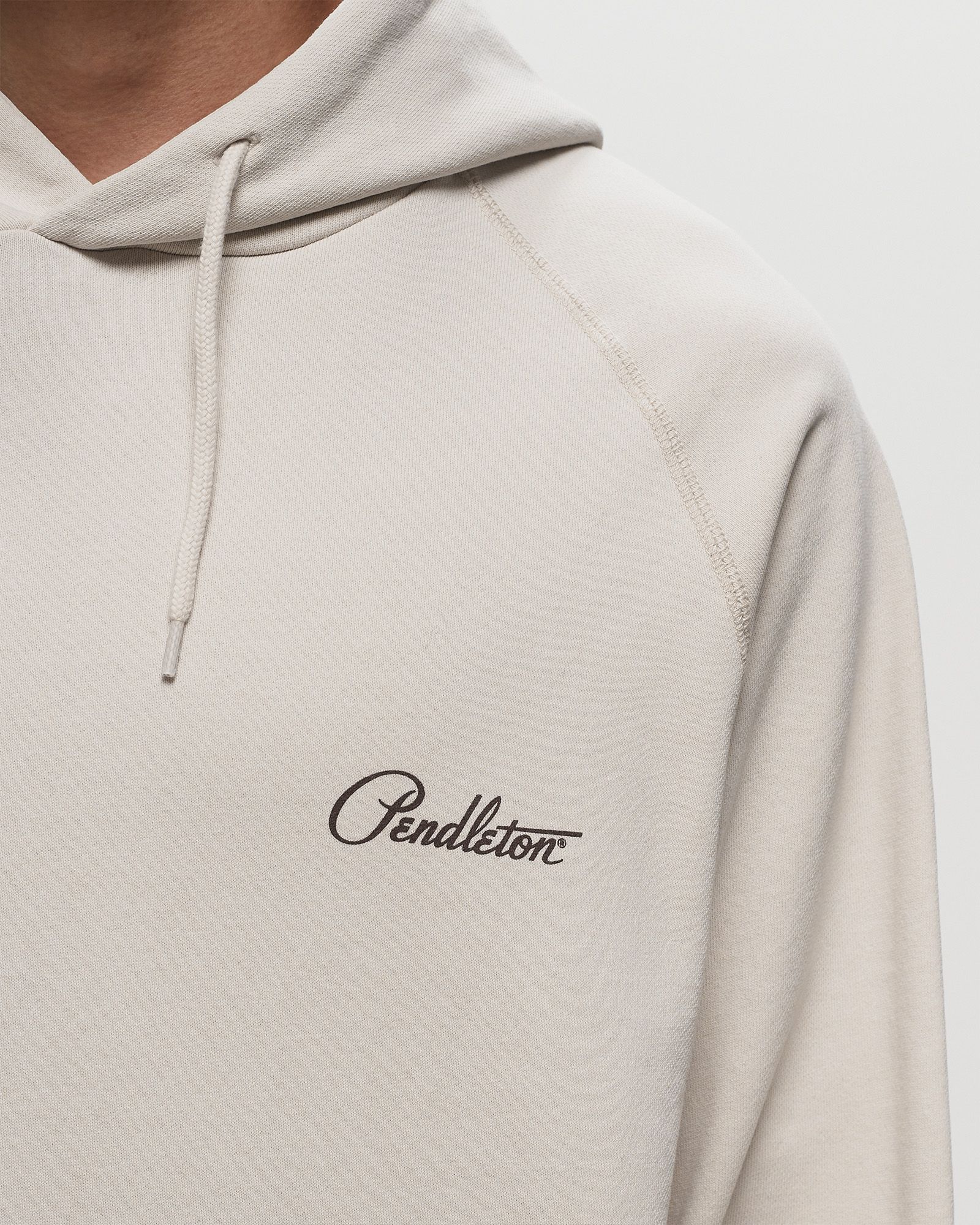 BACK PRINT SWEAT HOODIE IVORY HARDING