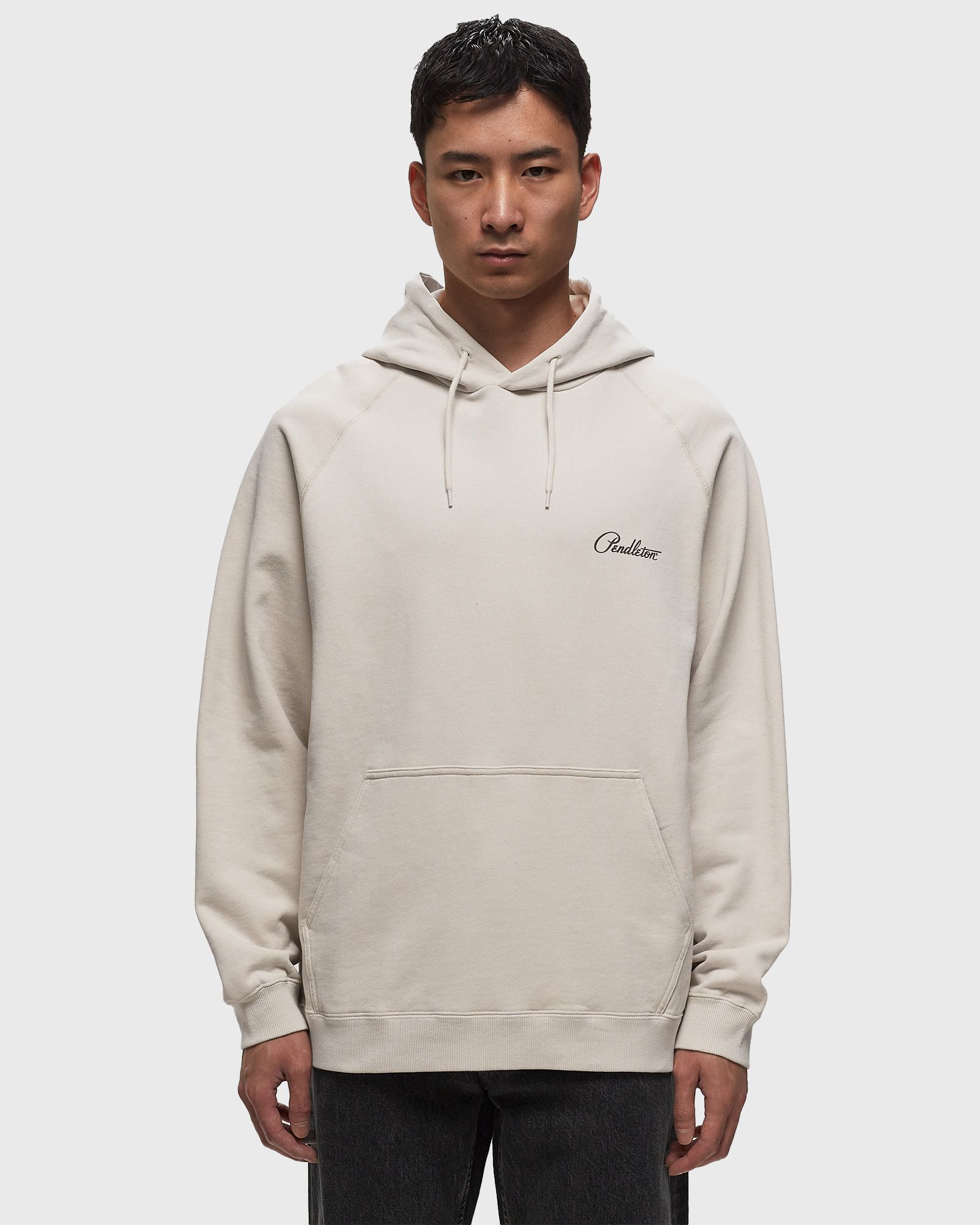 BACK PRINT SWEAT HOODIE IVORY HARDING