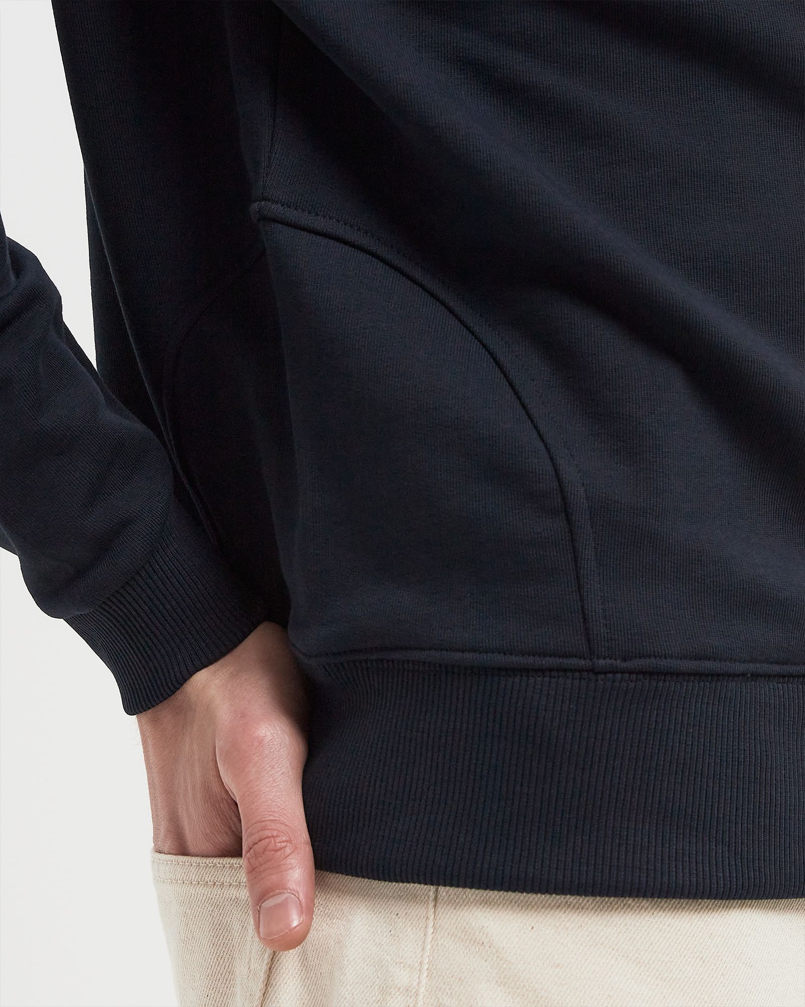 EMBLEM HALF-ZIP SWEATER