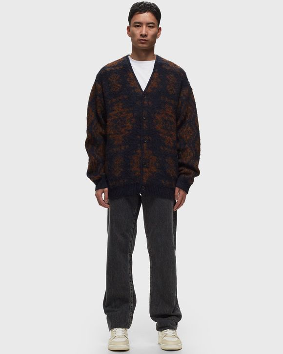 V NECK CARDIGAN NAVY CHAMOIS