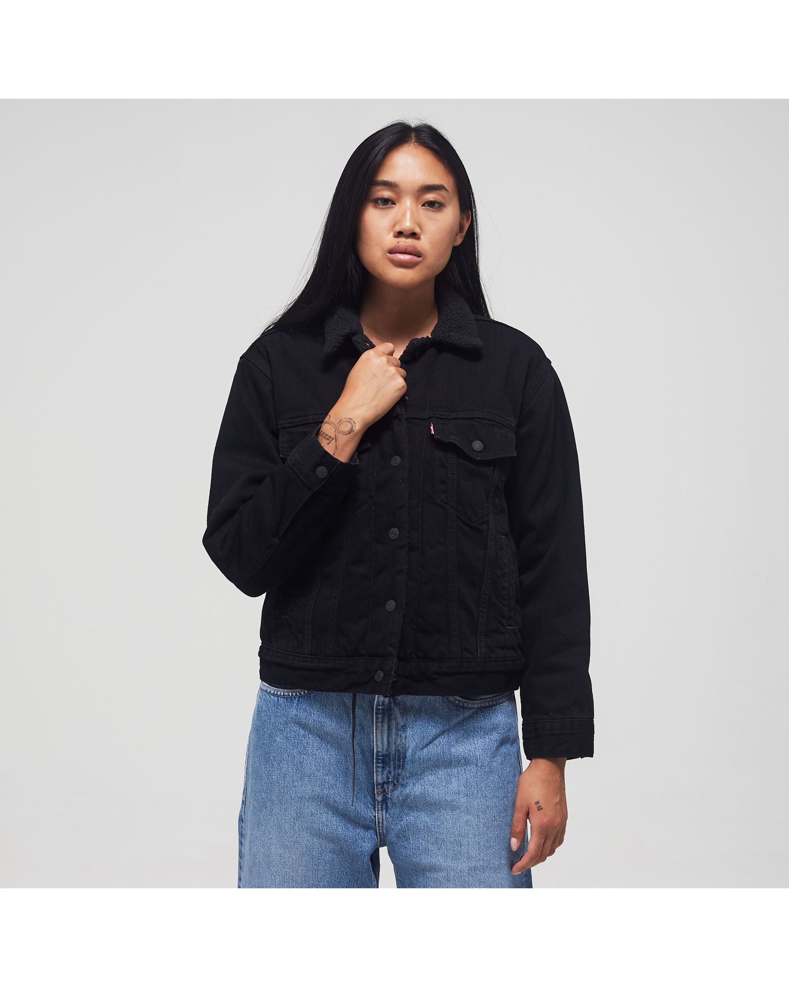 WMNS EX-BF SHERPA TRUCKER JACKET