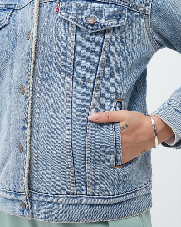 WMNS EX BOYFRIEND SHERPA TRUCKER JACKET