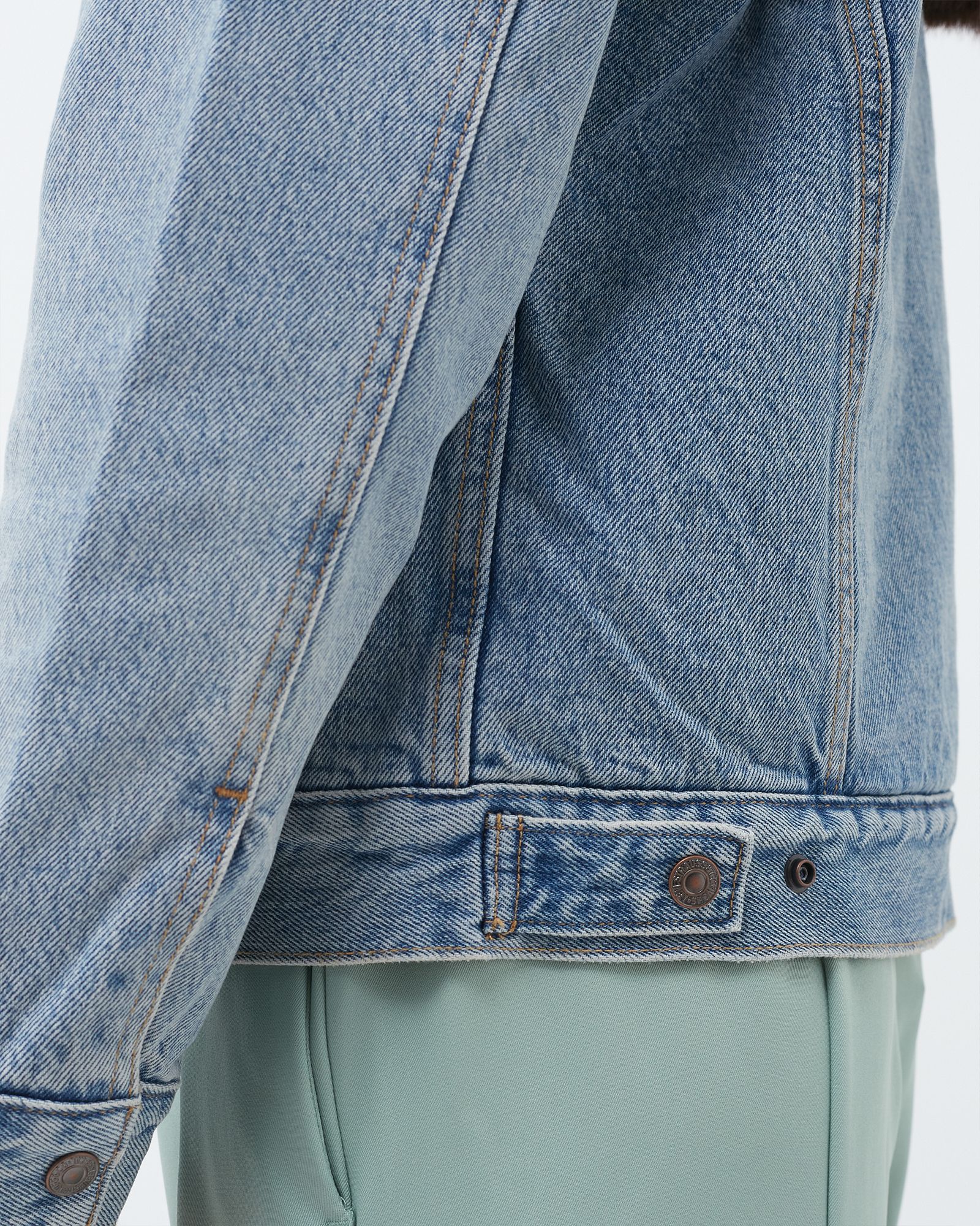 WMNS EX BOYFRIEND SHERPA TRUCKER JACKET