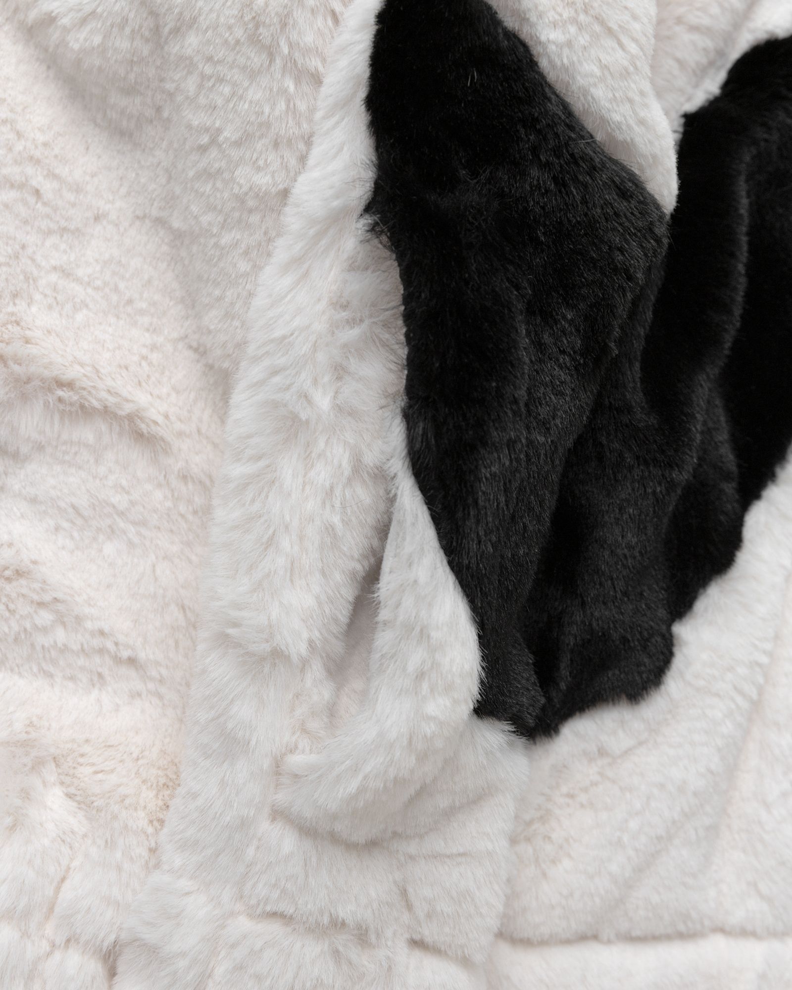 BIG SWOOSH FAUX FUR JACKET