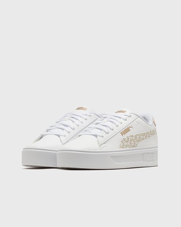 PUMA Smash Retro Sneakers  PUMA White-Warm White-Gold-For All