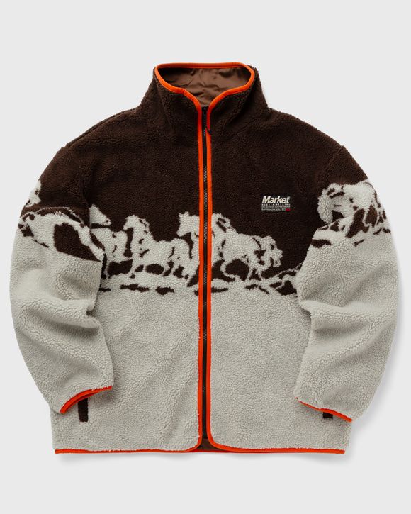 Market Sequoia Polar Fleece Jacket Brown/Grey | BSTN Store