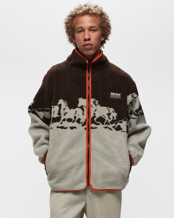 Market Sequoia Polar Fleece Jacket Brown/Grey | BSTN Store
