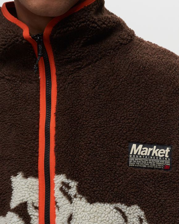 Market Sequoia Polar Fleece Jacket Brown/Grey | BSTN Store