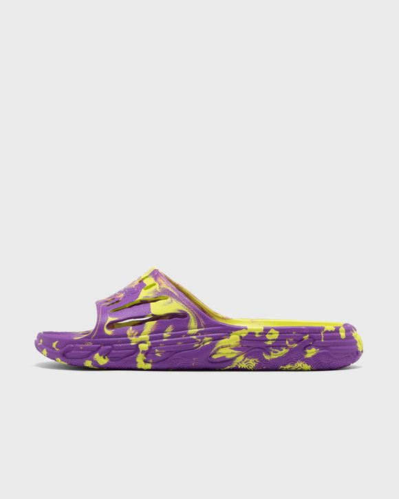 Purple and yellow sale crocs