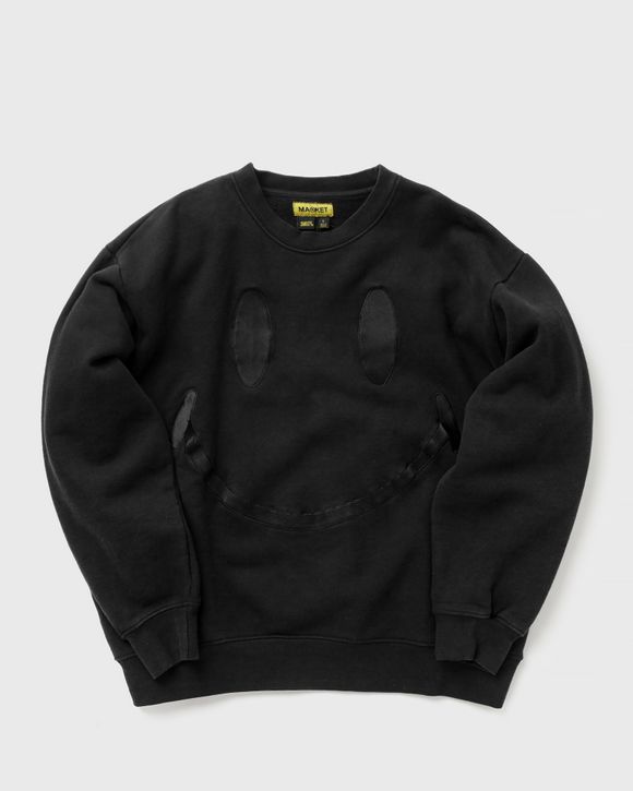 Market Smiley Oversized Crewneck Sweatshirt Black