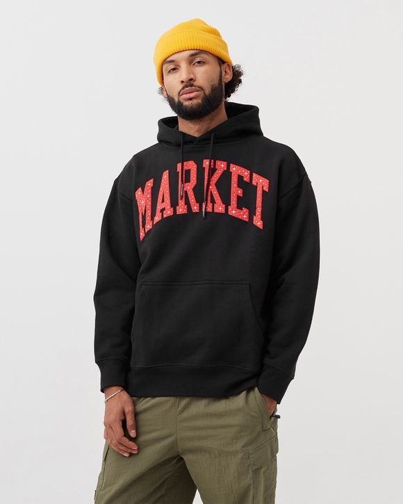 Market Arc Puff Hoodie Black/Red