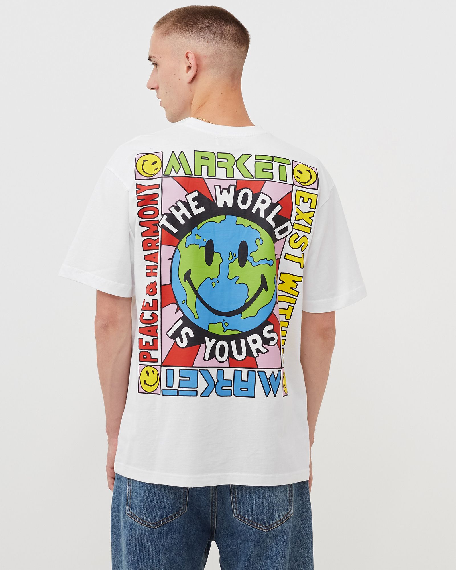 Smiley Peace and Harmony World Tee