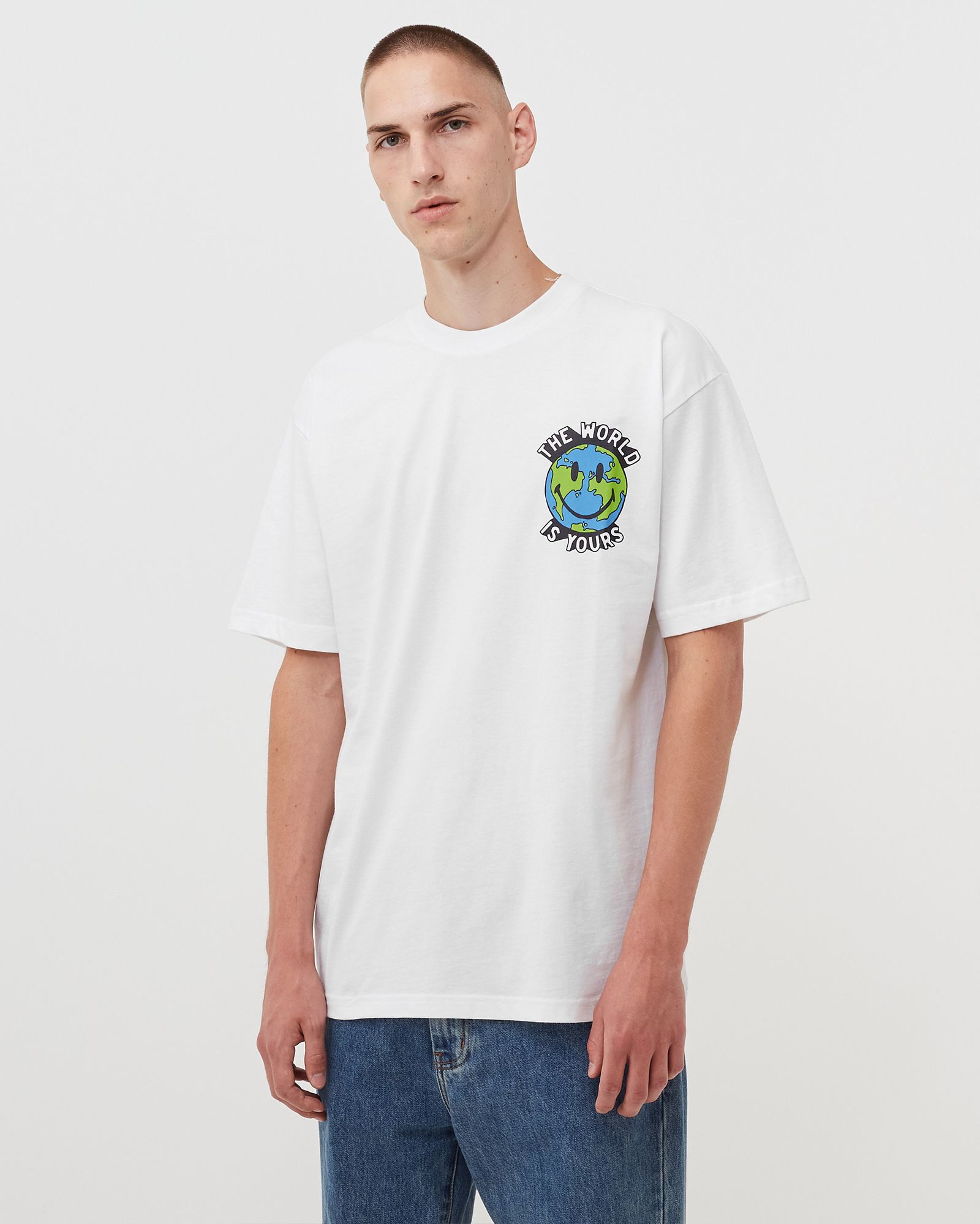 Smiley Peace and Harmony World Tee
