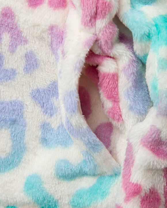 FUZZY PRINT FULLZIP HOODIE