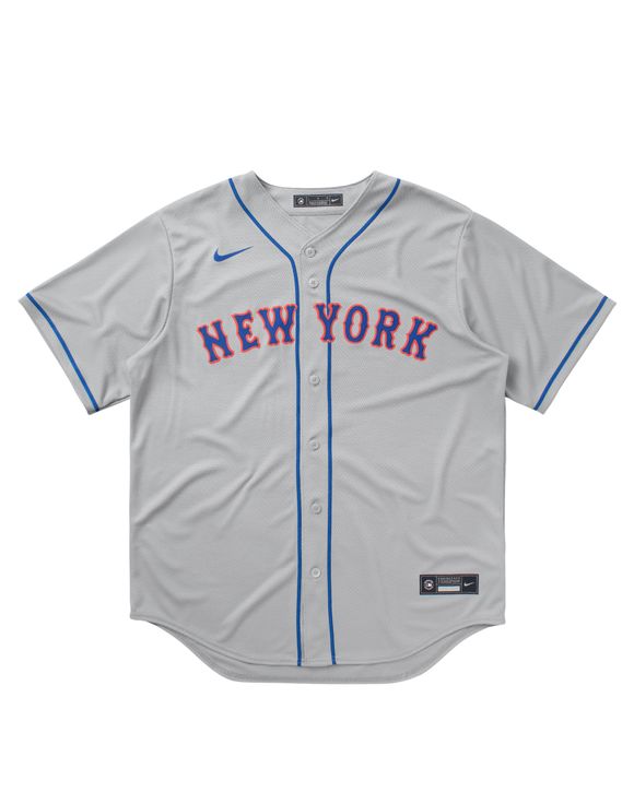 Nike MLB Official Replica Road Jersey New York Mets Grey