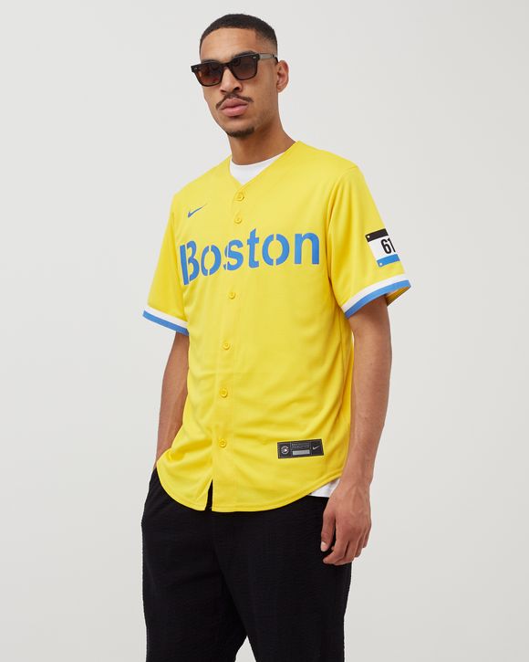 boston mlb yellow jersey