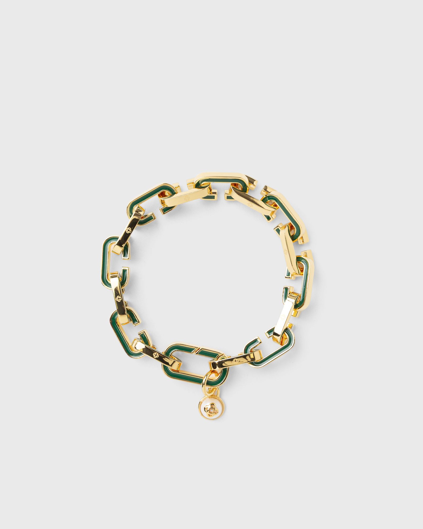 ENAMEL "C" LINK BRACELET