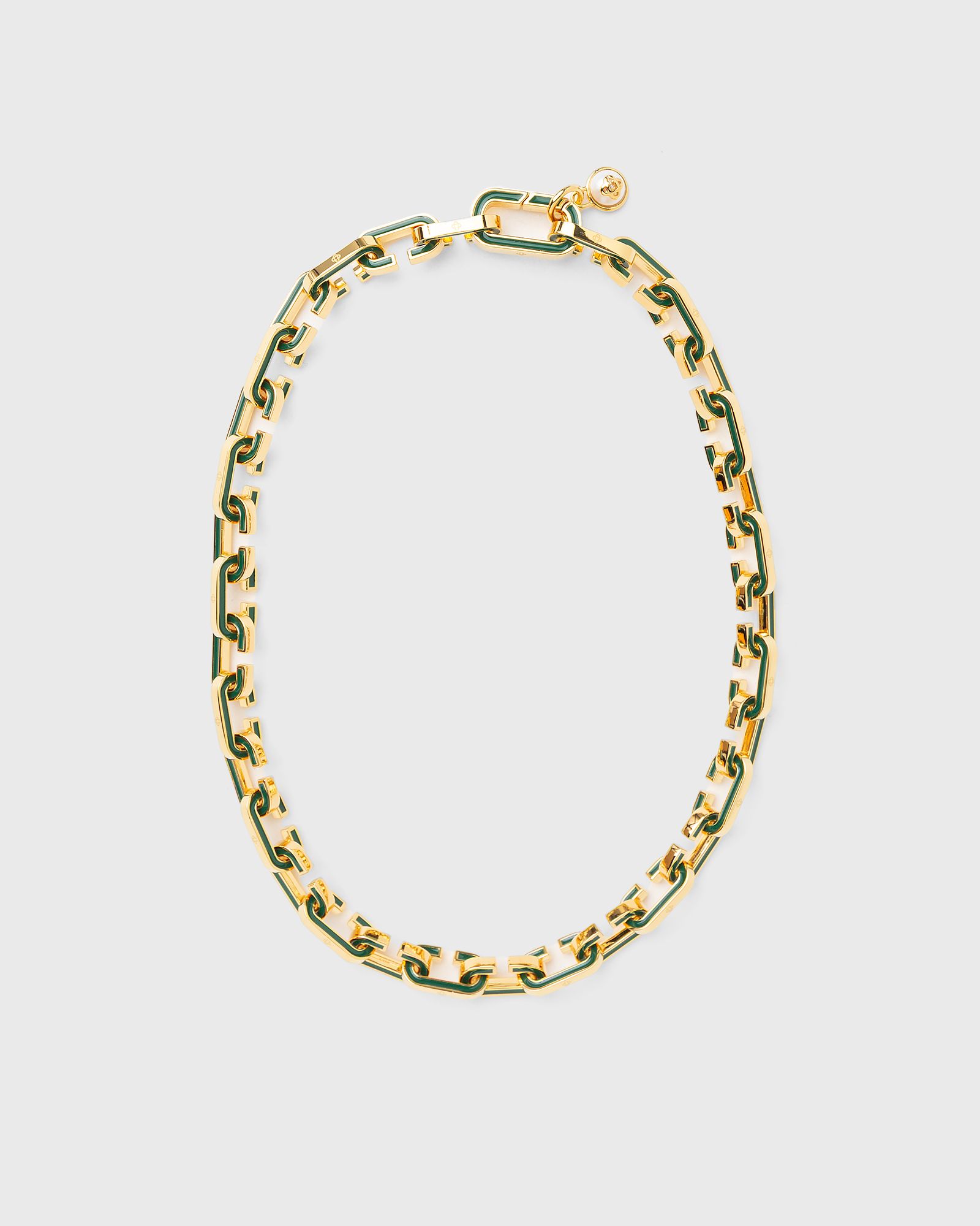ENAMEL "C" LINK NECKLACE"
