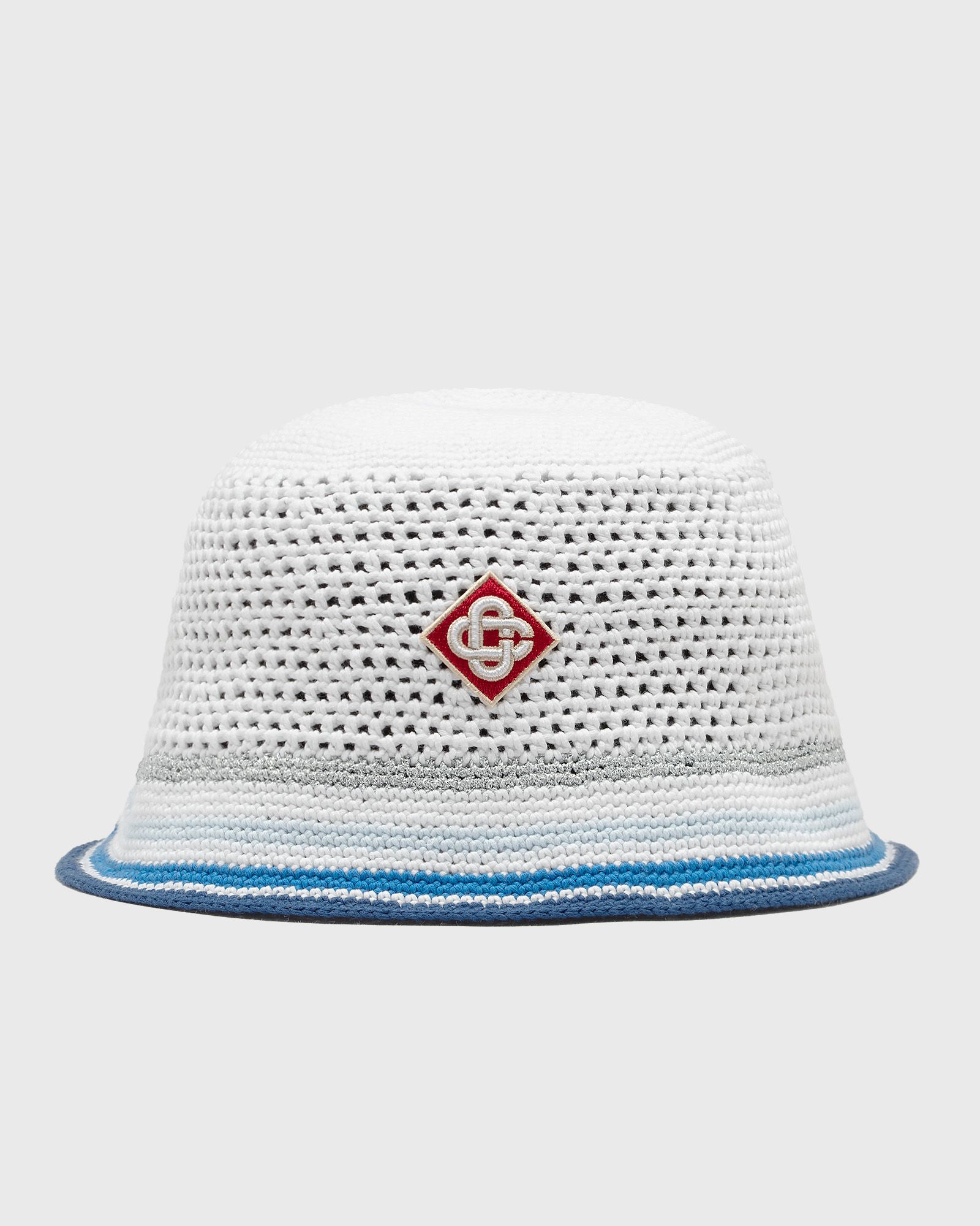 Casablanca MESH STRIPE CROCHET HAT White | BSTN Store