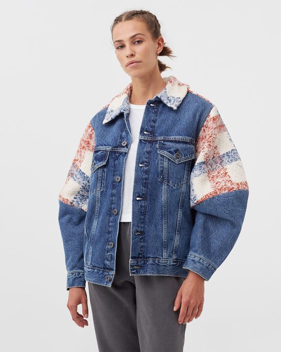 Levis WMNS Levis Made & Crafted WEDGE SLEEVE TRUCKER Jacket Blue - LMC  CLEAR BLUE