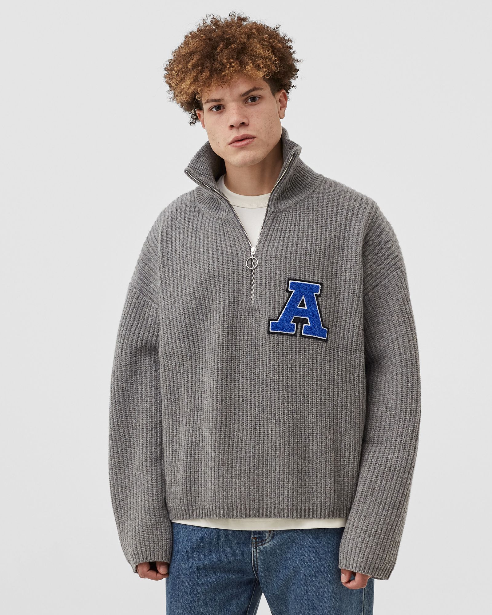 Axel Arigato Team Halfzip Sweater Grey | BSTN Store