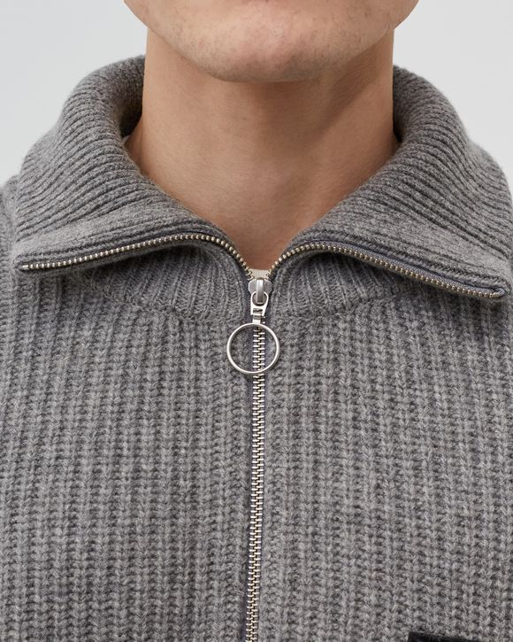 Axel Arigato Team Halfzip Sweater Grey - GREY MELANGE